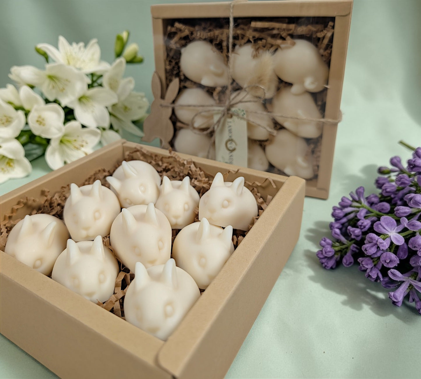 The Cotton Bunny Melt Set – Clean Cotton Bunny Wax Melts (9‑Pack) - LaMoon Candle
