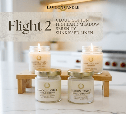 Sampler Flight Soy Candle Set (4-Pack) – 3.5 oz Jars | Free Shipping - LaMoon Candle