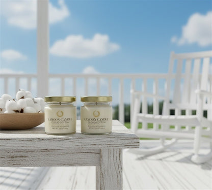 Cloud Cotton - Mini Luminary Soy Wax Candle - LaMoon Candle
