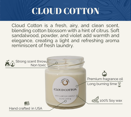 Cloud Cotton - Mini Luminary Soy Wax Candle