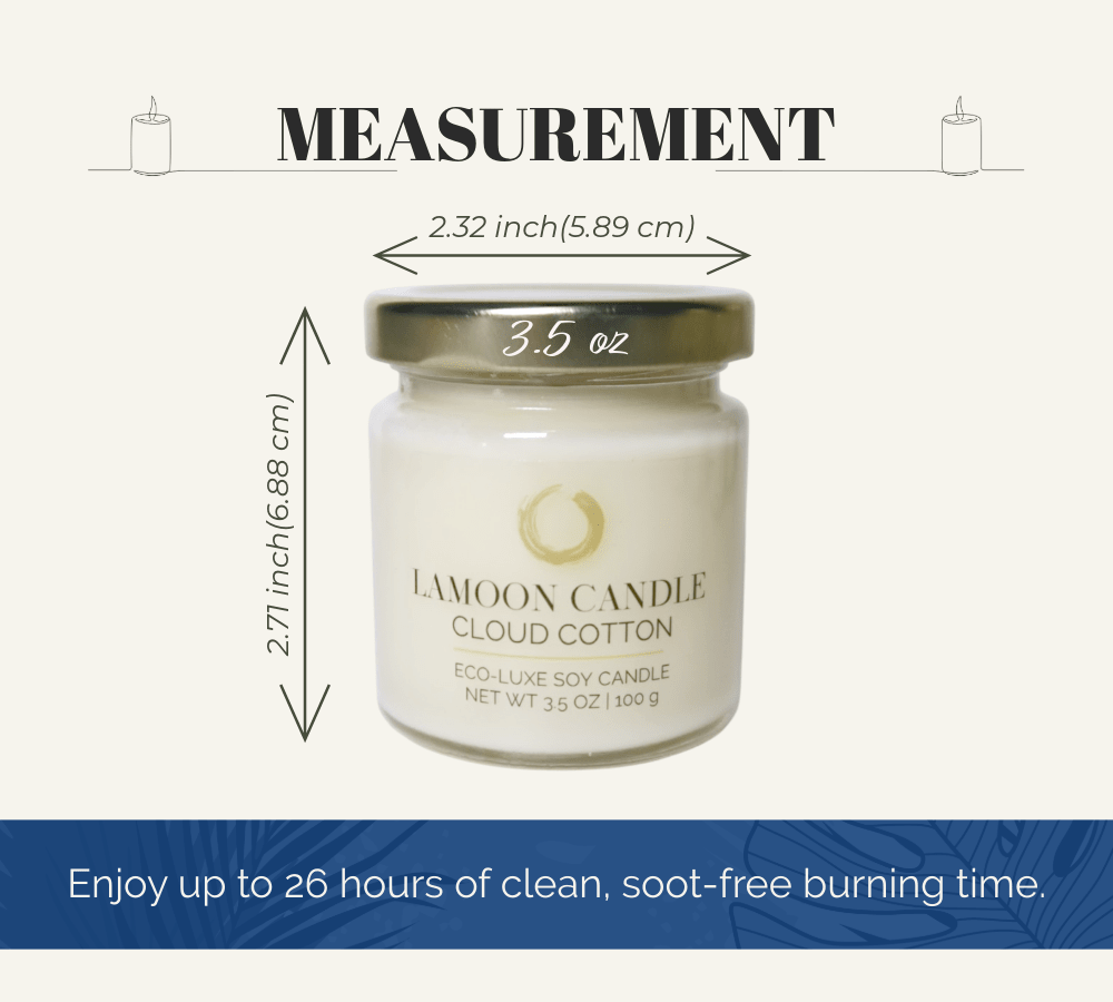 Cloud Cotton - Mini Luminary Soy Wax Candle - LaMoon Candle