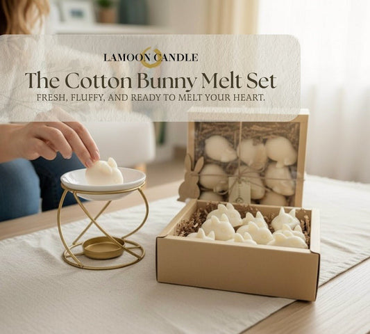 The Cotton Bunny Melt Set – Clean Cotton Bunny Wax Melts (9‑Pack) - LaMoon Candle