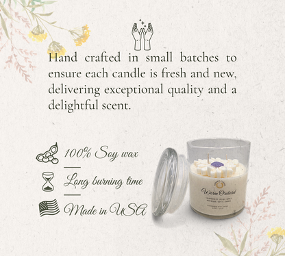 Warm Orchard - Large Floral Soy Wax Candle