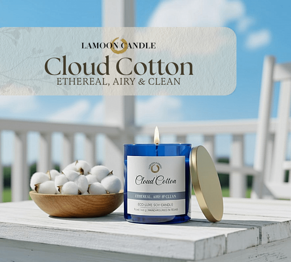 Cloud Cotton - Fresh Scent Soy Wax Candle - LaMoon Candle