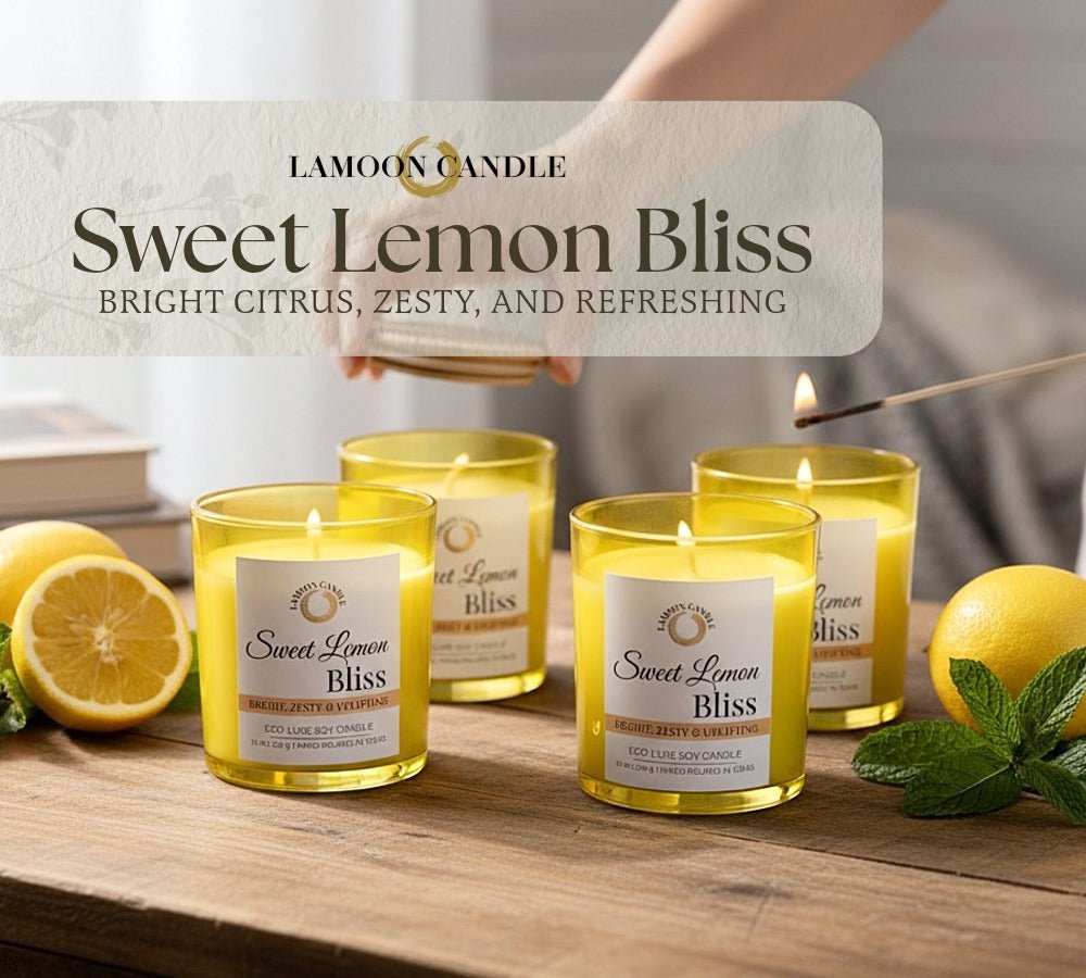 Sweet Lemon Bliss - Large Soy Wax Candle - LaMoon Candle