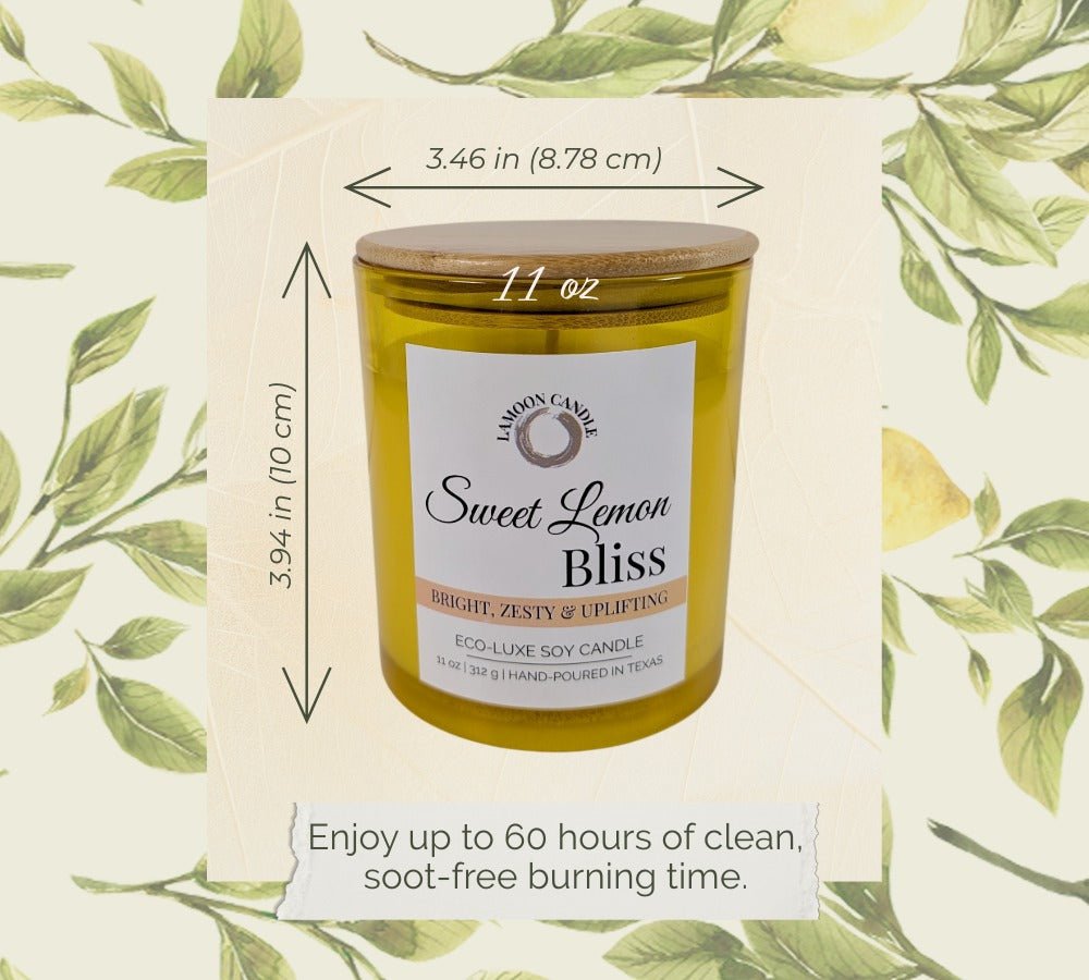 Sweet Lemon Bliss - Large Soy Wax Candle - LaMoon Candle