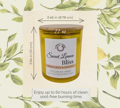 Sweet Lemon Bliss - Large Soy Wax Candle - LaMoon Candle