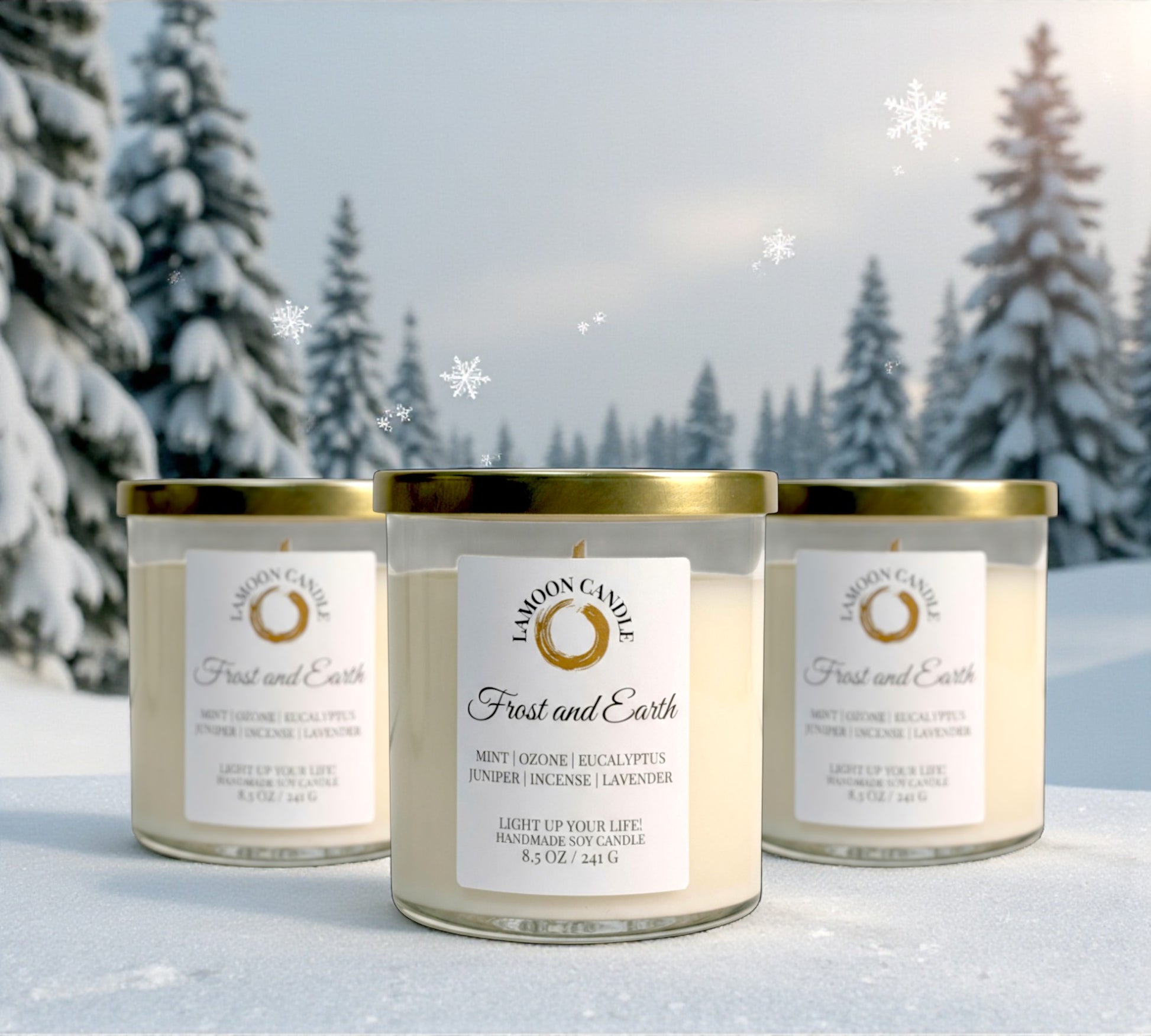 Frost and Earth - Winter Collection Soy Wax Candle - LaMoon Candle