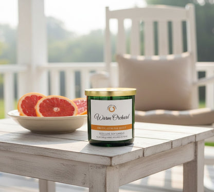 Warm Orchard - Forest Green Tumbler Soy Wax Candle - LaMoon Candle
