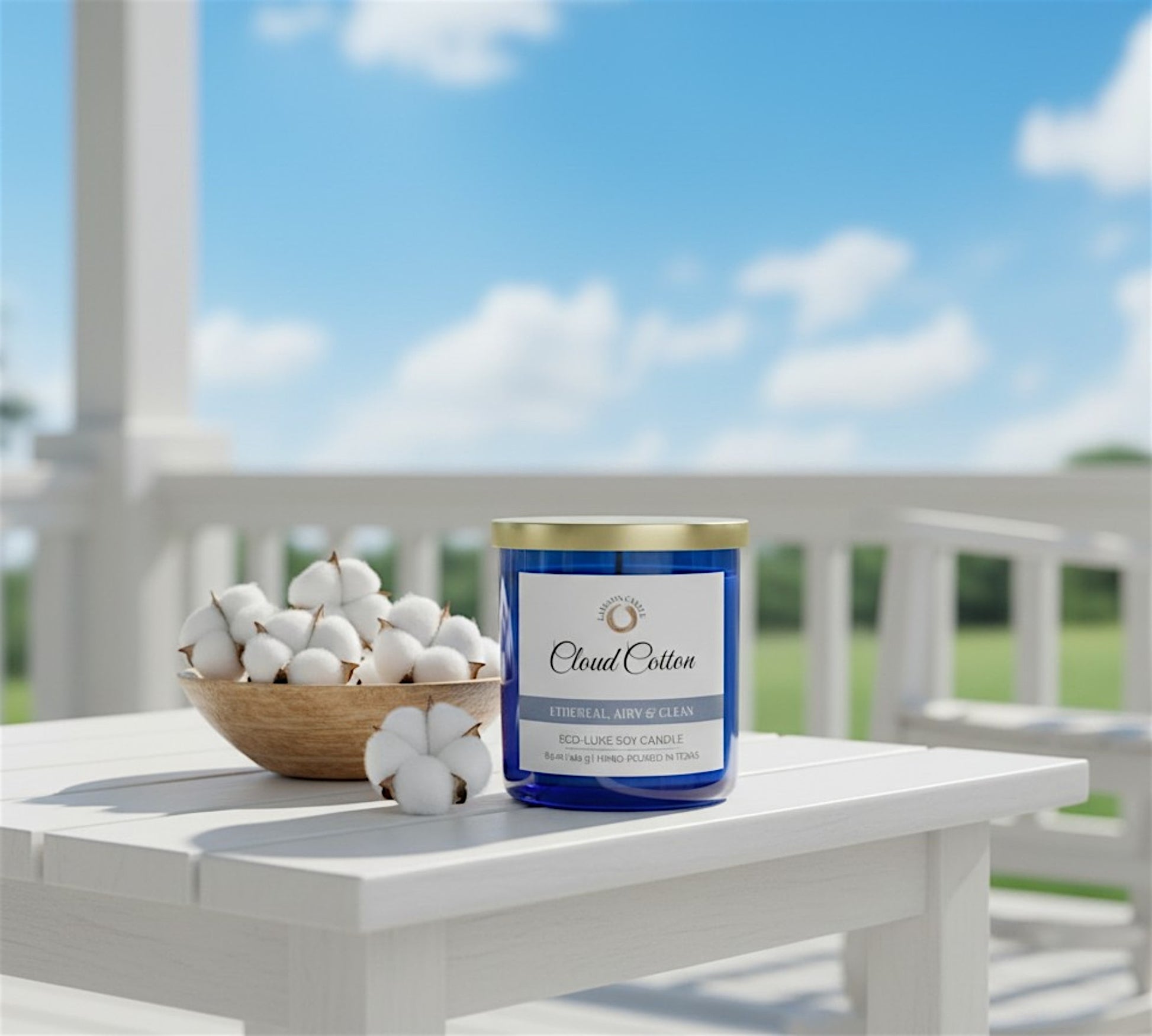 Cloud Cotton - Fresh Scent Soy Wax Candle - LaMoon Candle