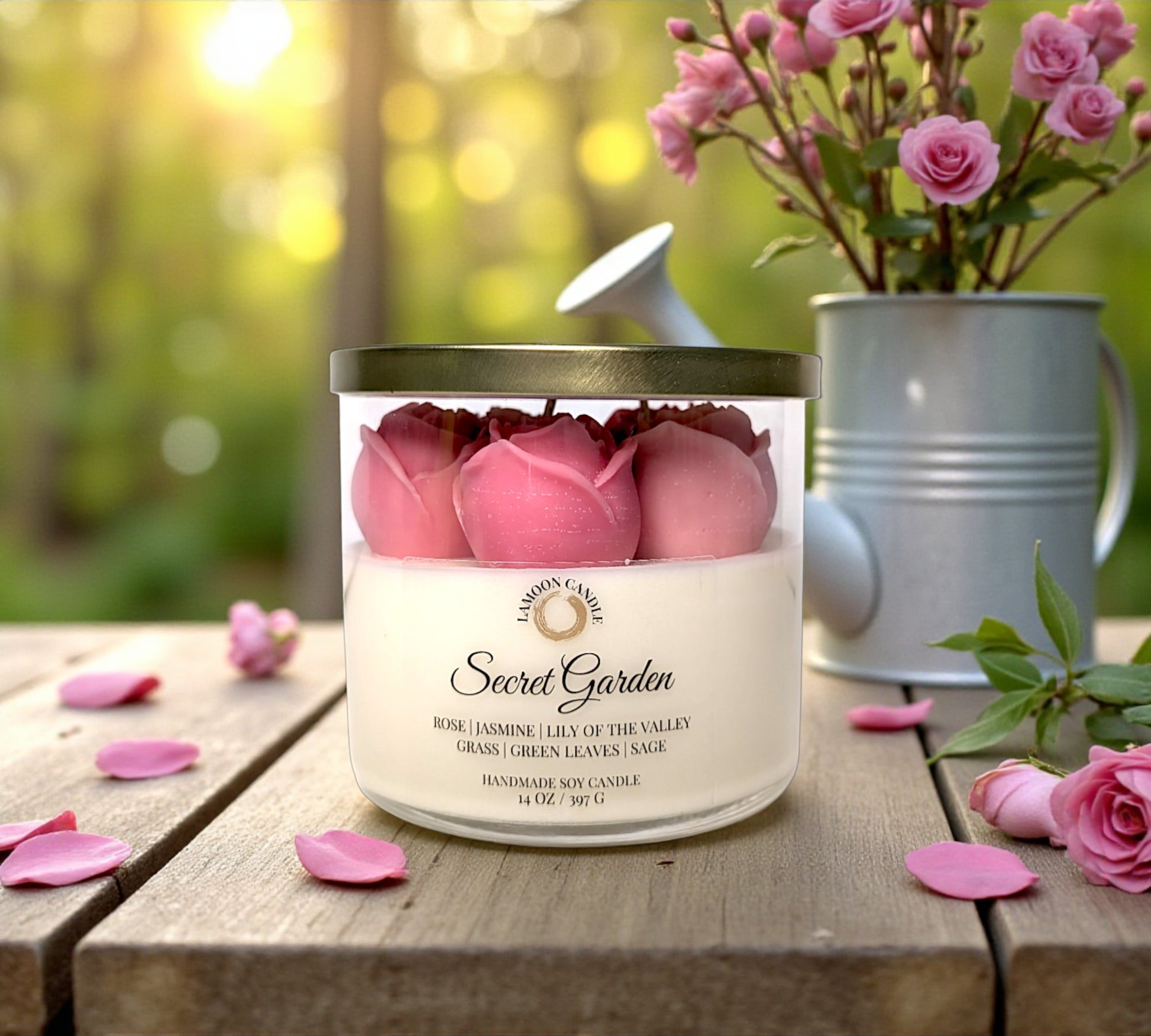Secret Garden - Love and Light Collection Soy Wax Candle - LaMoon Candle