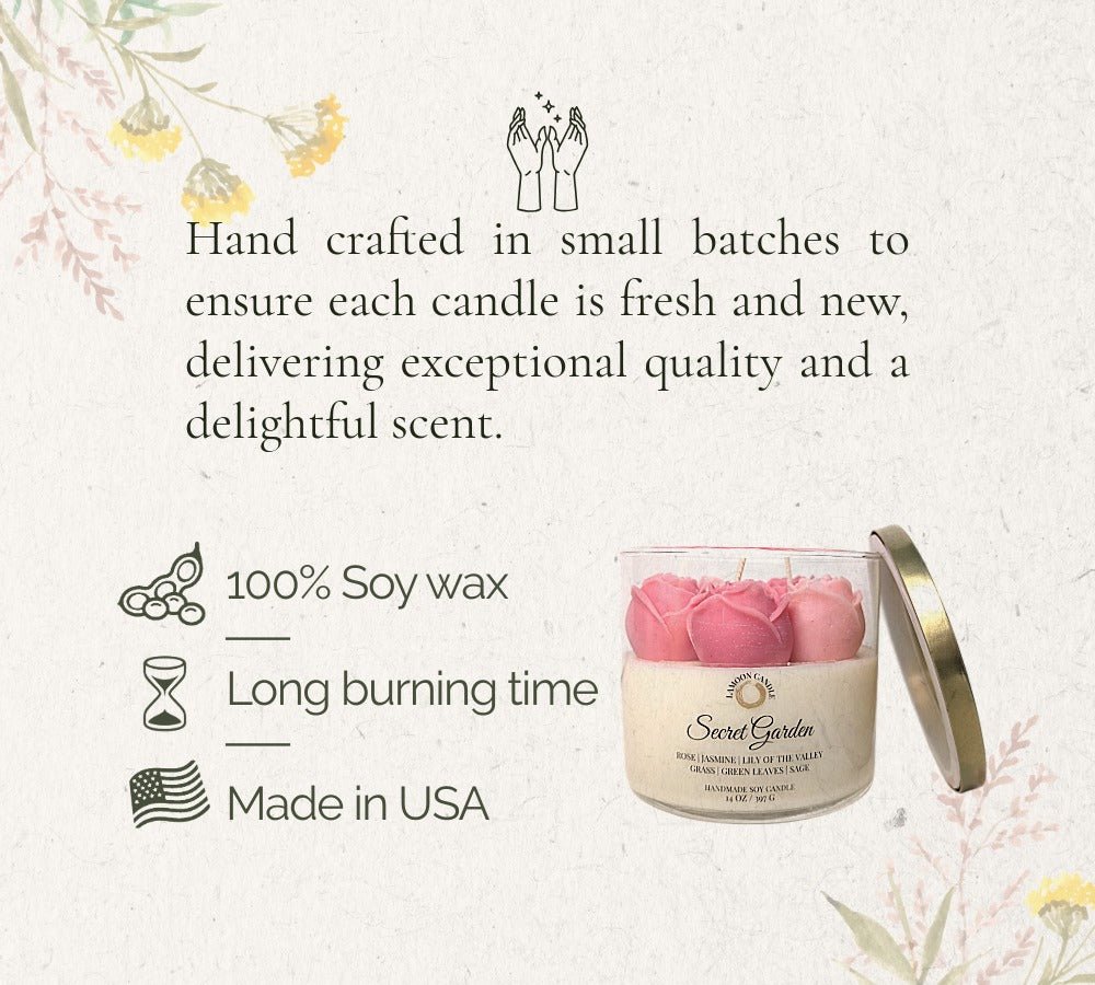 Secret Garden - Love and Light Collection Soy Wax Candle - LaMoon Candle