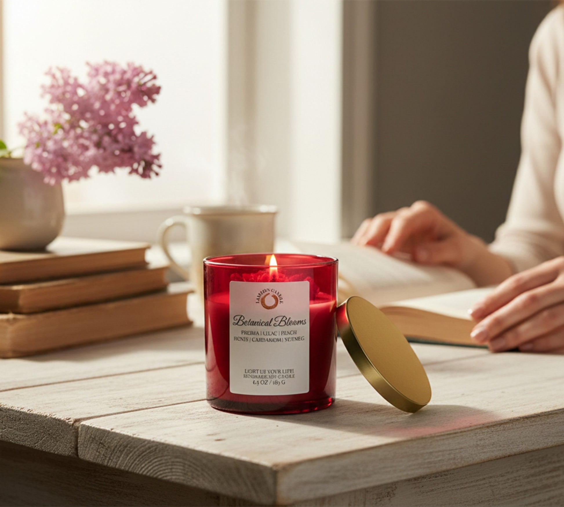 Botanical Blooms - Love and Light Collection Soy Wax Candle - LaMoon Candle