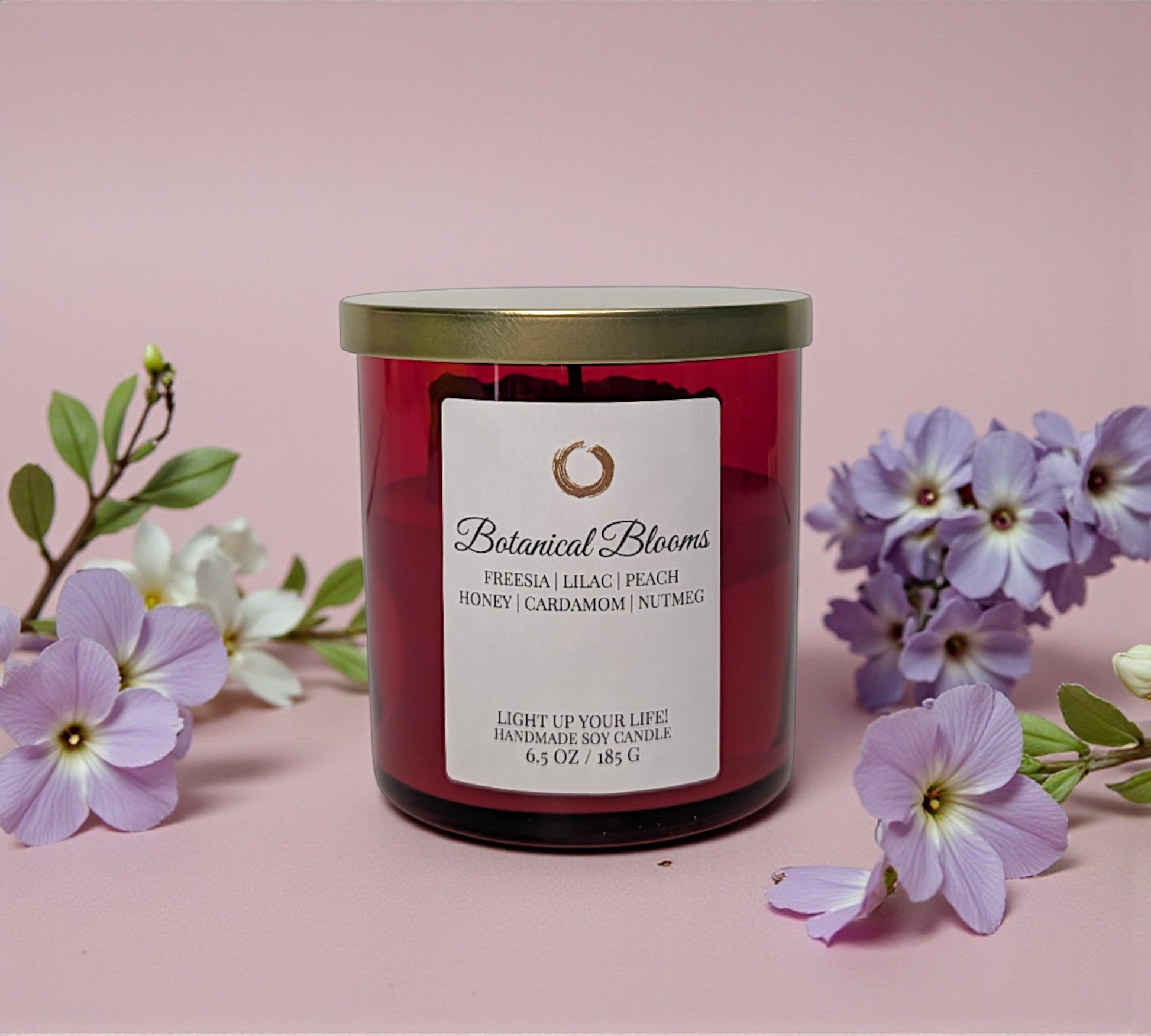 Botanical Blooms - Love and Light Collection Soy Wax Candle - LaMoon Candle