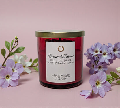Botanical Blooms - Love and Light Collection Soy Wax Candle - LaMoon Candle
