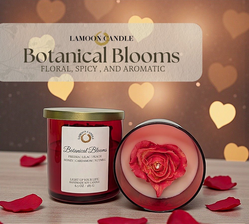 Botanical Blooms - Love and Light Collection Soy Wax Candle - LaMoon Candle