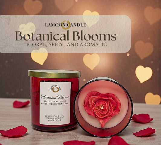 Botanical Blooms - Love and Light Collection Soy Wax Candle - LaMoon Candle