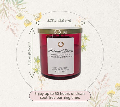 Botanical Blooms - Love and Light Collection Soy Wax Candle - LaMoon Candle