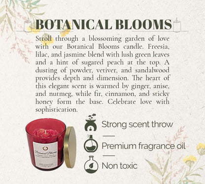 Botanical Blooms - Love and Light Collection Soy Wax Candle - LaMoon Candle