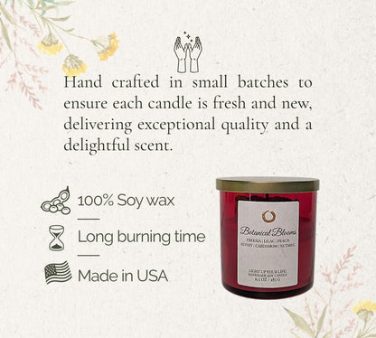 Botanical Blooms - Love and Light Collection Soy Wax Candle - LaMoon Candle