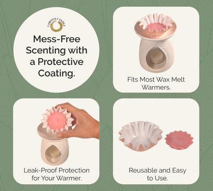 Reusable Wax Melt Liners (12 - Pack) – Mess - Free Leakproof Protective Coating - LaMoon Candle