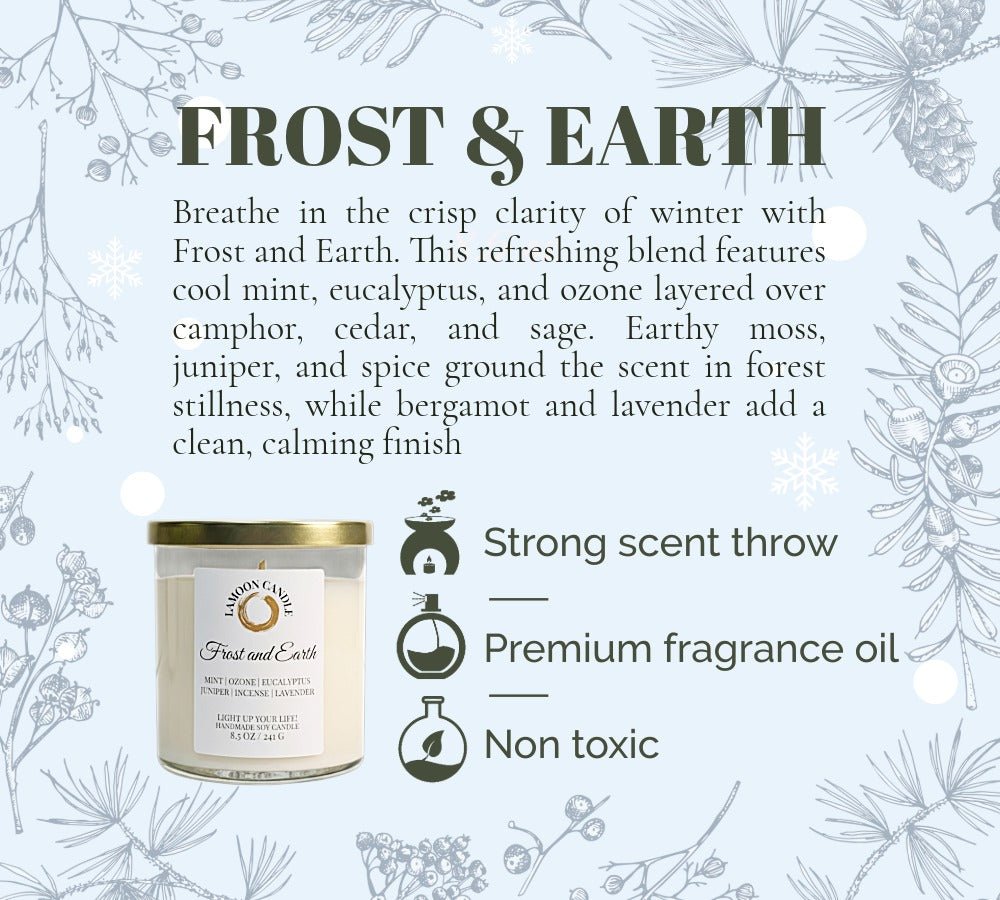 Frost and Earth - Winter Collection Soy Wax Candle - LaMoon Candle