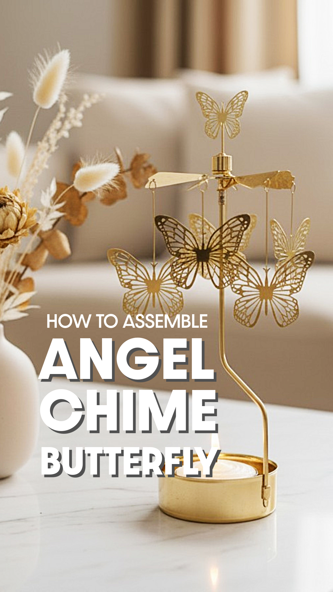 A video showing How to Assemble Angel Chime - Butterfly
